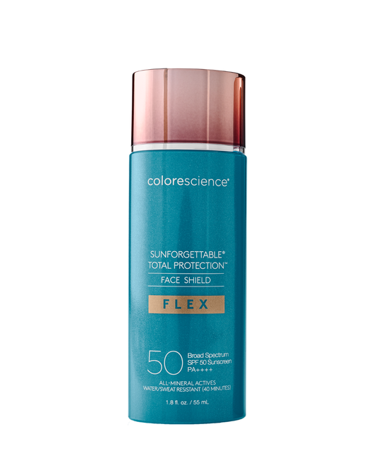Colorescience Sunforgettable Total Protection Face Shield Flex SPF 50 self-adjusting tinted mineral face sunscreen