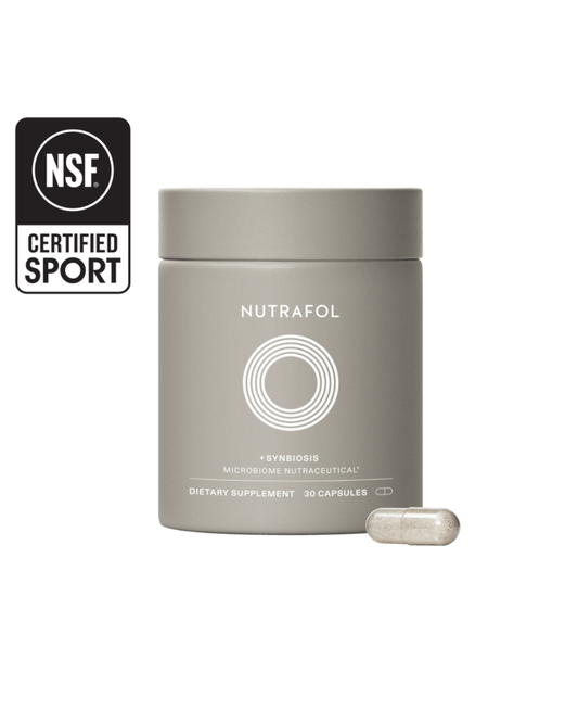 Nutrafol Synbiosis Microbiome Nutraceutical, 30 capsule hair wellness supplement, NSF Certified for Sport