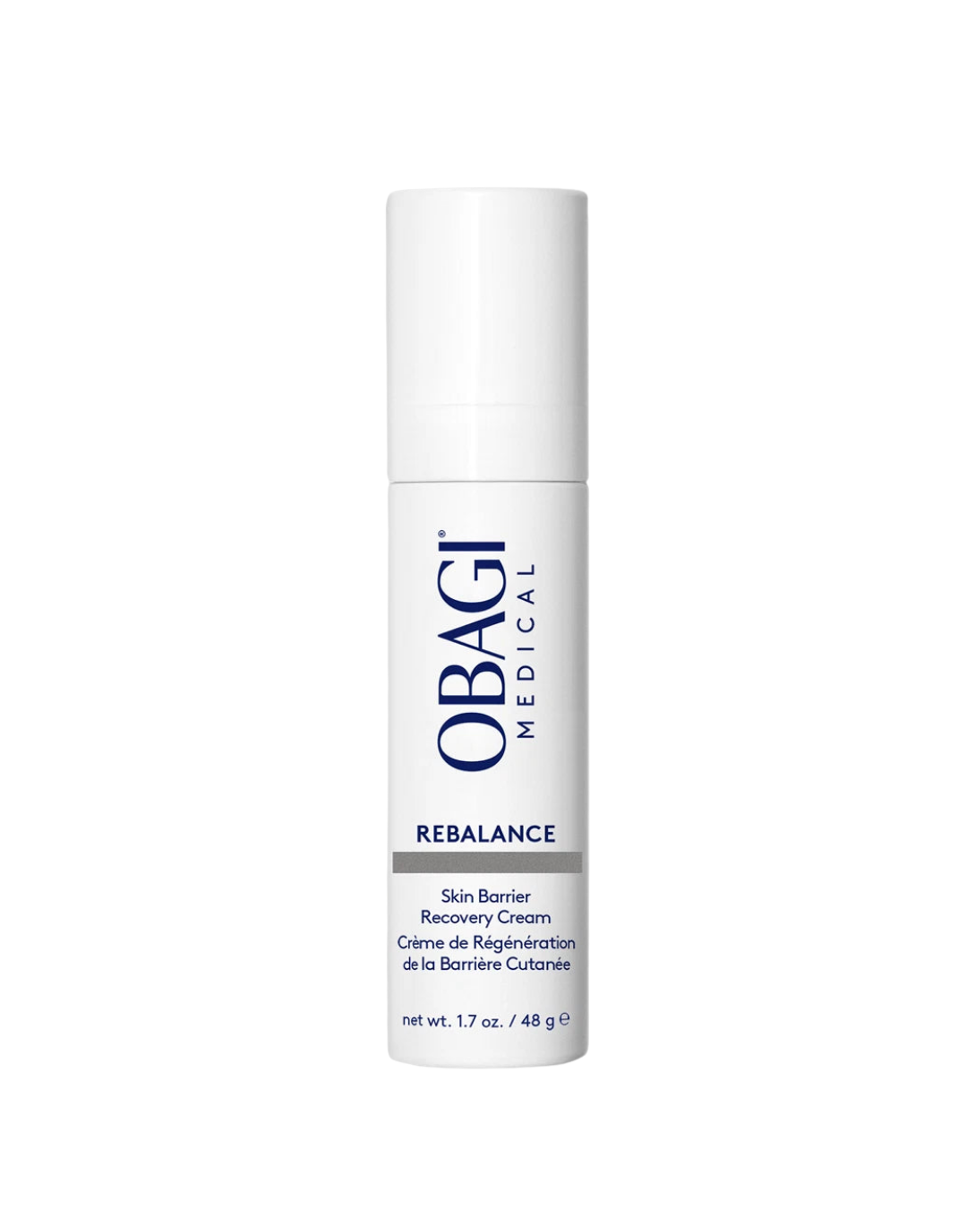 Obagi Medical ReBalance Skin Barrier Recovery Cream pump bottle for sensitive reactive skin, 1.7 oz