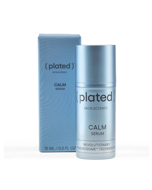 Plated Skin Science CALM Serum with Renewosome technology, 15 ml soothing serum for sensitive skin with box