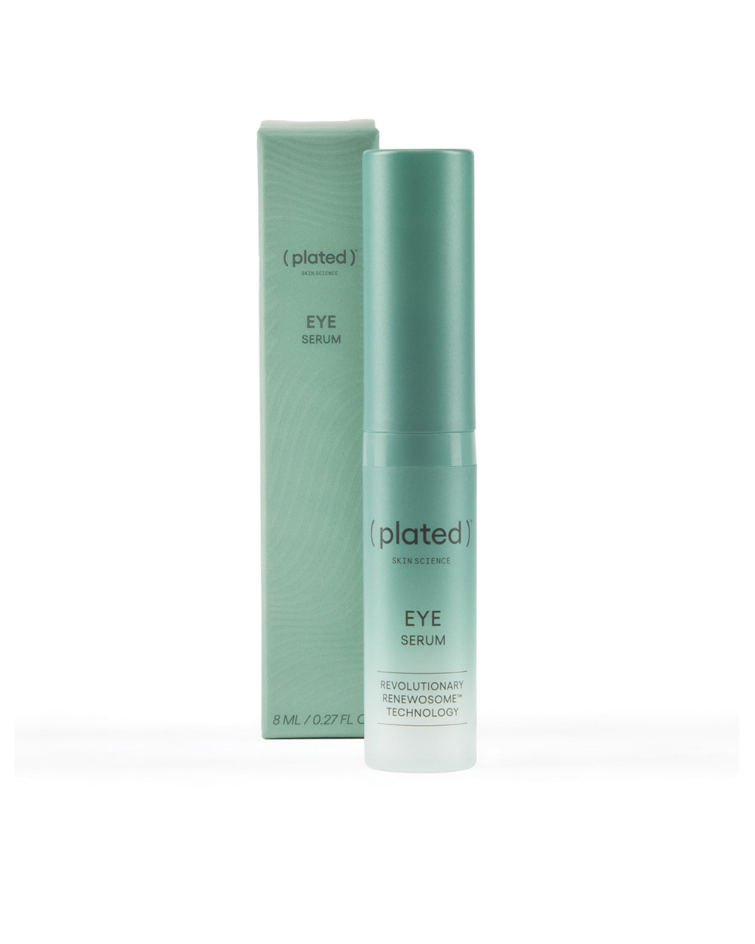 Plated Skin Science EYE Serum with Renewosome technology, 8 ml eye serum for fine lines and puffiness with box
