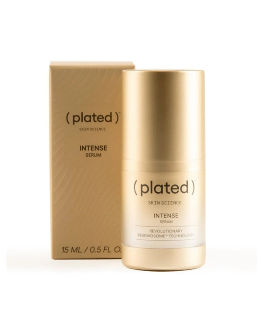 Plated Skin Science INTENSE Serum with Renewosome technology, 15 ml anti-aging serum with gold box